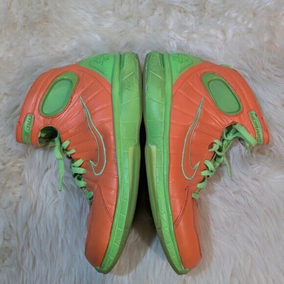 RARE Customer Green and Orange Nike Air Zoom Hurache 2k4 Men Size 9.5 Sneakers - Picture 8 of 14